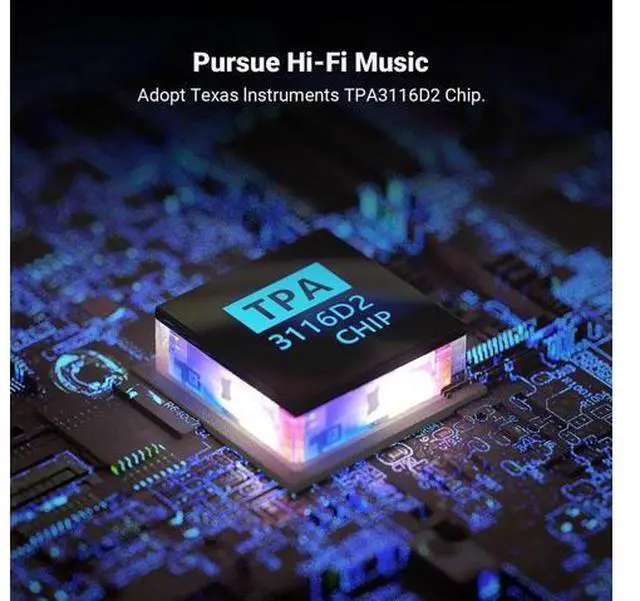 Alt view image 2 of 5 - Fosi Audio V1.0G 2 Channel Class D Mini Stereo Amplifier for Home Speakers TPA3116 50W x 2 with Power Supply
