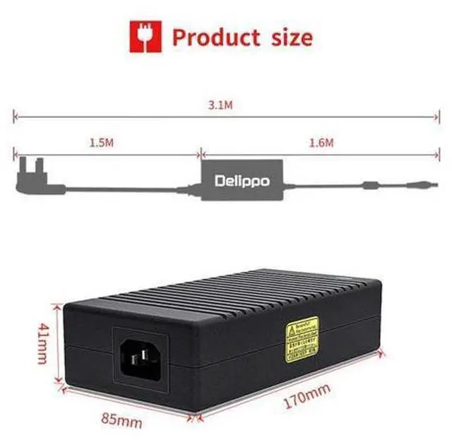 Alt view image 5 of 5 - Delippo 230W 19.5V11.8A AC Adapter Power Charger for MECHREVO, for Machenike 16 Pro, for ASUS ROG Strix, TUF Gaming Laptop, for Hasee Kingbook G97E, for Chicony A17-230P1A, for MSI GS66 GL75