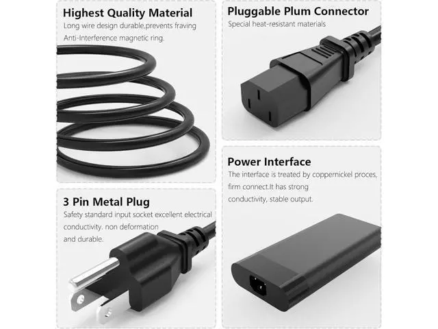 Alt view image 3 of 5 - 150W Laptop Charger Compatible with HP ZBook 15 16 17 15U 15V G3 G4 G5 G6 G7 G8 Zbook Power 16 g11 L48757-001 TPN-CA11 917649-850 Gaming Laptop