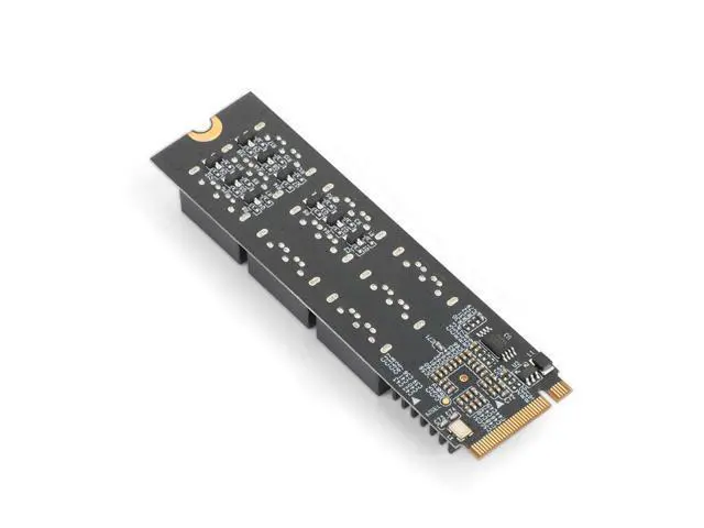 Alt view image 5 of 5 - M.2 to SATA 3.0 Adapter, M.2 M Key PCIE to 9-Port SATA Expansion Card 6Gbps with Chipset ASM1166 and LED Indicators