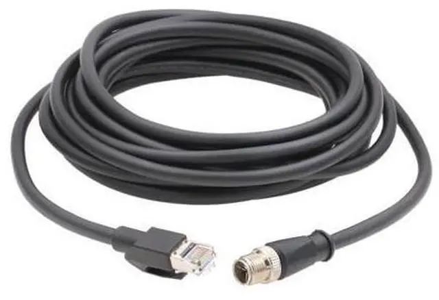 Main image of HangTon Ethernet Cable for Cognex Basler Baumer Camera Sensor GigE Vision Application High Speed Network M12 8 Pin X-Coding to RJ45 Cat 6A 16.4ft