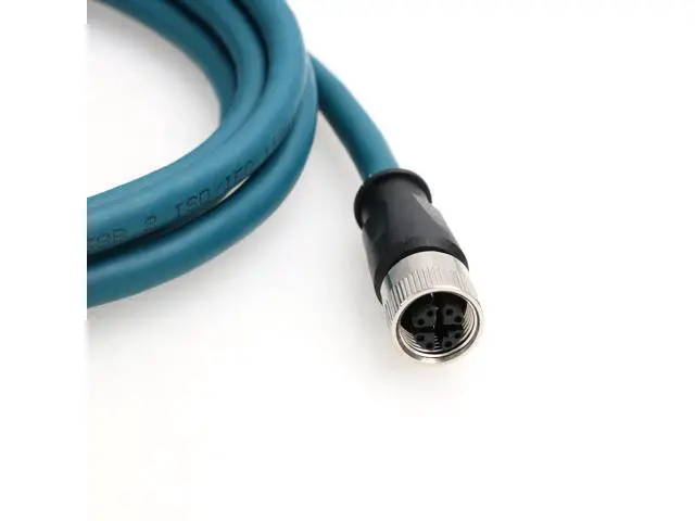 Alt view image 5 of 5 - Eonvic M12 X Code 8 Pin Female to RJ45 Cat-7e High Flex Ethernet Cable for Cognex Industrial Camera (5M)