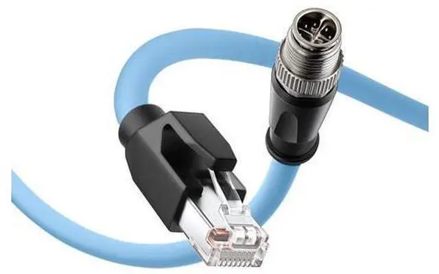 Main image of Eonvic M12 Industrial Ethernet Cat6 Cable 8 Pin Male X Code to RJ45 for Cognex in-Sight Basler Camera PLCs Servo Motors,Support Profinet and EtherCAT Ethernet/IP 5M