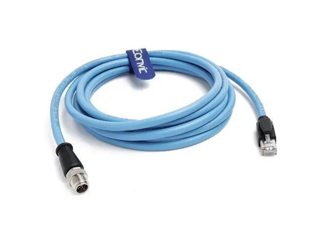 Alt view image 2 of 5 - Eonvic M12 Industrial Ethernet Cat6 Cable 8 Pin Male X Code to RJ45 for Cognex in-Sight Basler Camera PLCs Servo Motors,Support Profinet and EtherCAT Ethernet/IP 5M