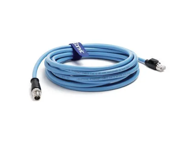 Alt view image 3 of 5 - Eonvic M12 Industrial Ethernet Cat6 Cable 8 Pin Male X Code to RJ45 for Cognex in-Sight Basler Camera PLCs Servo Motors,Support Profinet and EtherCAT Ethernet/IP 5M