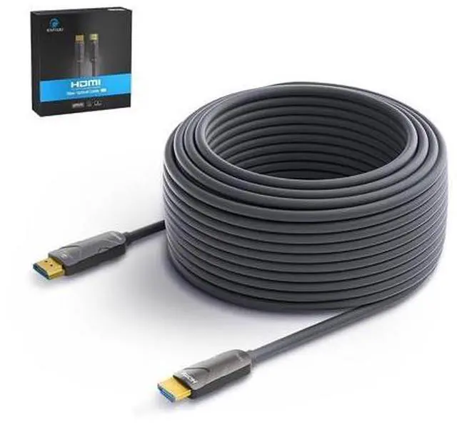 Main image of 4K HDMI Cable 100 ftFiber Optic HDMI Cord (HDMI2.0b 18Gbps 4K 60Hz 4:4:4 RGB 1080p) Ultra High Speed Uni-Directional Active Slim Cord Compatible with PC Laptop PS3 PS4 Projector HDTV