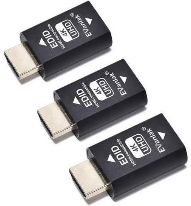 Main image of Hdmi Edid Emulator Passthrough Eliminated Emulator Adapter 3rd Generrtion Work with Mac Thunderbolt to HDMI Switches/Extender/AV Receiver/Video Splitters 4k- 3840x2160@60Hz-3pack