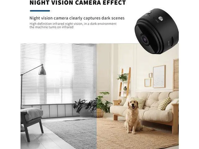 Alt view image 7 of 7 - Hidden Camera Mini Spy Camera WiFi 1080P, Wireless Indoor Security Camera with Night Vision & Motion Detection, Nanny Cam for Home Baby Pet Monitor, Cloud & TF Card Storage (Black)