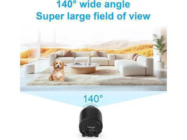 Alt view image 7 of 7 - Free 64G Smallest Wireless WiFi IP Camera,HD1080P Spy Camera,Mini Camrea with Video Recording Live Feed,Baby Monitor with Night Vision,Motion Detection,Cloud Storage for Security with iOS/Android