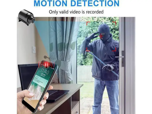 Alt view image 5 of 7 - Free 64G Smallest Wireless WiFi IP Camera,HD1080P Spy Camera,Mini Camrea with Video Recording Live Feed,Baby Monitor with Night Vision,Motion Detection,Cloud Storage for Security with iOS/Android
