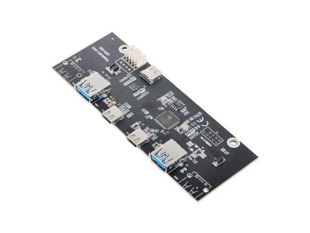 Alt view image 5 of 6 - xiwai USB-C & USB 3.0 HUB 4 Ports Front Panel to Motherboard 20Pin Connector Cable for 5.25" CD-ROM Bay