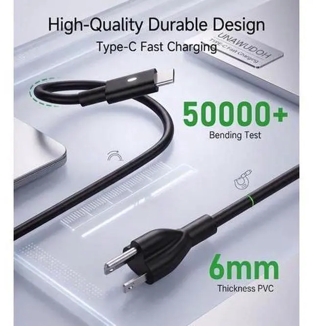 Alt view image 5 of 7 - 130W USB C Laptop Charger Compatible with Dell Precision 5530 5550 5560 5570 5750 5760 5770 Latitude 5401 5411 5501 5511 5520 XPS 15 17 9575 9500 9700 Power Supply Cord (DA130PM170 HA130PM170 0K00F5)