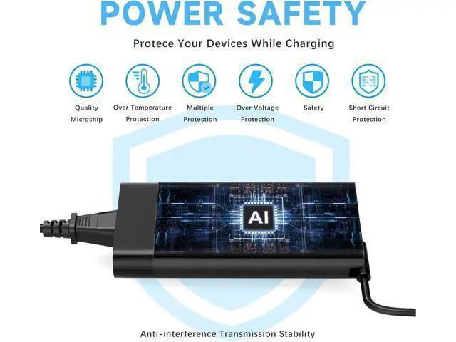 Alt view image 6 of 7 - 150W Laptop Charger Compatible with HP ZBook 15 16 17 15U 15V G3 G4 G5 G6 G7 G8 G9 ZBook Firefly 15 Victus 15 Studio G4 G5 G7 G8 G9 G10 G11 OMEN Pavilion Gaming 15 17 Supply Power AC Adapter
