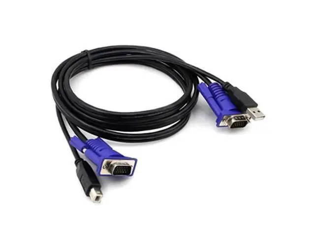 Alt view image 2 of 7 - USB KVM Switch USB 2.0 Switcher for Keyboard Mouse Printer Monitor 2 PCs Sharing 4 Devices USB Switch