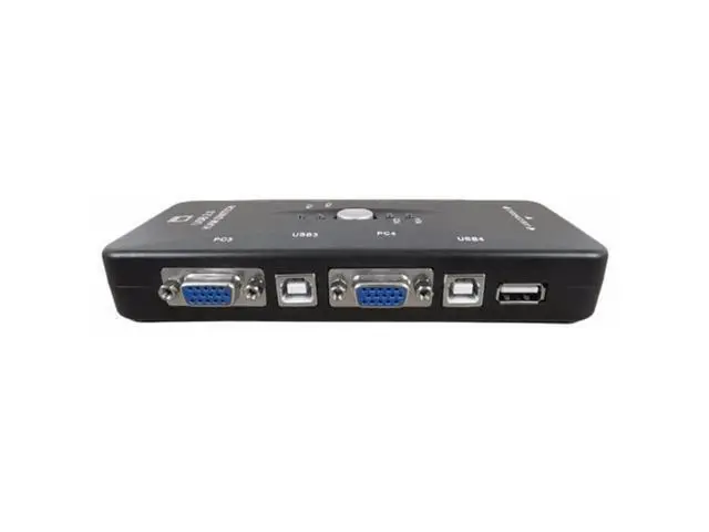 Alt view image 5 of 7 - USB KVM Switch USB 2.0 Switcher for Keyboard Mouse Printer Monitor 2 PCs Sharing 4 Devices USB Switch