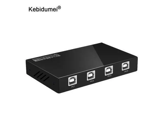 Alt view image 6 of 7 - USB KVM Switch USB 2.0 Switcher for Keyboard Mouse Printer Monitor 2 PCs Sharing 4 Devices USB Switch