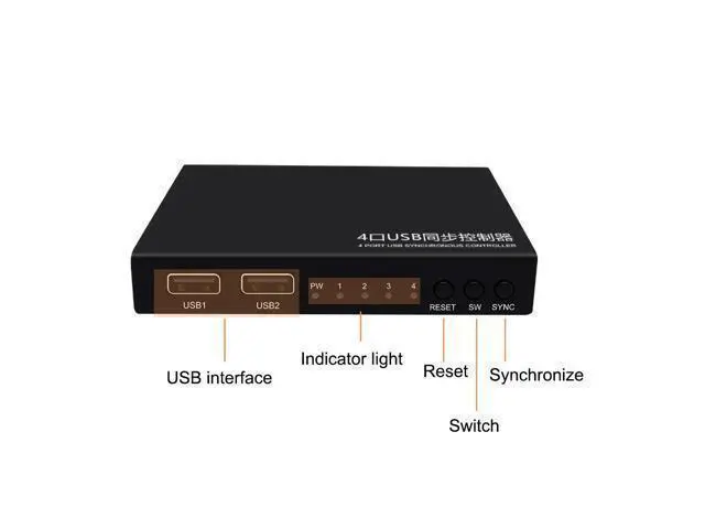 Alt view image 7 of 7 - USB KVM Switch USB 2.0 Switcher for Keyboard Mouse Printer Monitor 2 PCs Sharing 4 Devices USB Switch