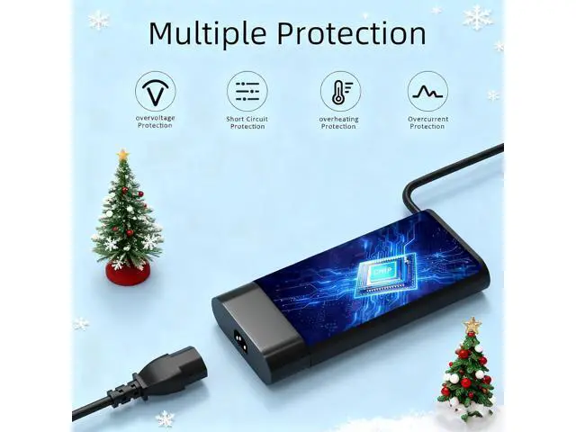 Alt view image 3 of 6 - 200W Laptop Charger Compatible with HP Victus 15 17 Omen Pavilion Gaming 15 17 ZBook Fury Create Studio 17 15 G9 G10 G8 G7 G6 G5 G4 Envy 15 15u 2020 TPN-DA10 L00818-850 Power Cord