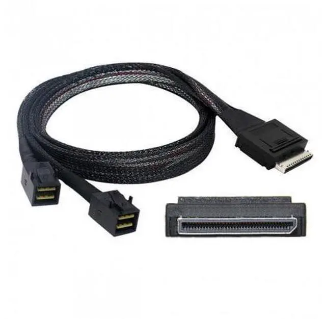 Main image of HKCY SF-051 OCuLink PCIe PCI-Express SFF-8611 8x 8-Lane to Dual SFF-8643 HD 4x SSD Data Active Cable 50cm