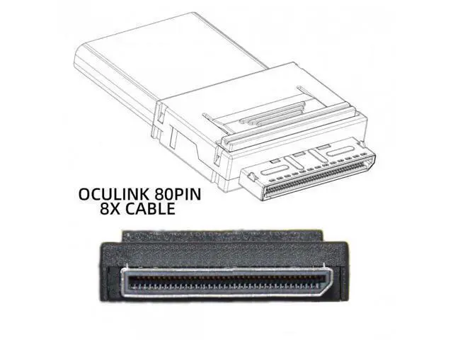 Alt view image 4 of 7 - HKCY SF-051 OCuLink PCIe PCI-Express SFF-8611 8x 8-Lane to Dual SFF-8643 HD 4x SSD Data Active Cable 50cm