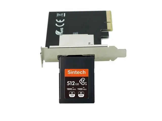 Alt view image 2 of 3 - Vszerda Low Profile PCI-e 4X CFexpress Memory Card Reader,Compatible with Sony ProGrade Lexar Type B Card