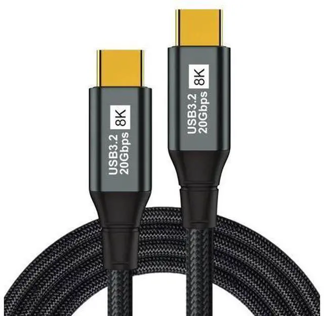 Main image of USB C Monitor Cable 6.6FT-8K@60Hz USB-C Video Cable-100W PD Fast Charging-USB 3.2 Gen 2 20Gbps Type-C Data Transfer, USBC to USBC Video Cable for iPhone 17 16 15 Plus Pro Max, MacBooks, iPad, Carplay