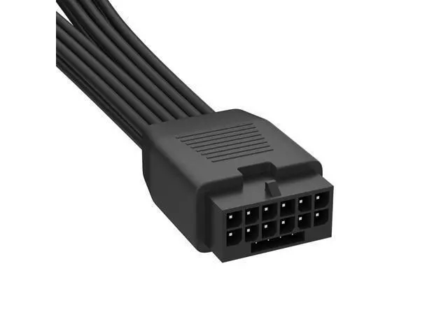 Alt view image 3 of 12 - Vszerda 12VHPWR Cable Extension, 16 Pin(12+4) Female to Dual PCIe 8 Pin(6+2) Male GPU, PSU Conversion Cable for Power Supply 6.8 in(17cm)