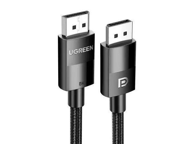 Main image of UGREEN 8K DisplayPort Cable, DP 1.4 Display Port Cable Cord Support 8K@60Hz, 4K@240Hz, FreeSync, G-Sync, HDR, 32.4Gbps for HDTVs, Displays, Monitors, Graphics, PC, 3.3FT