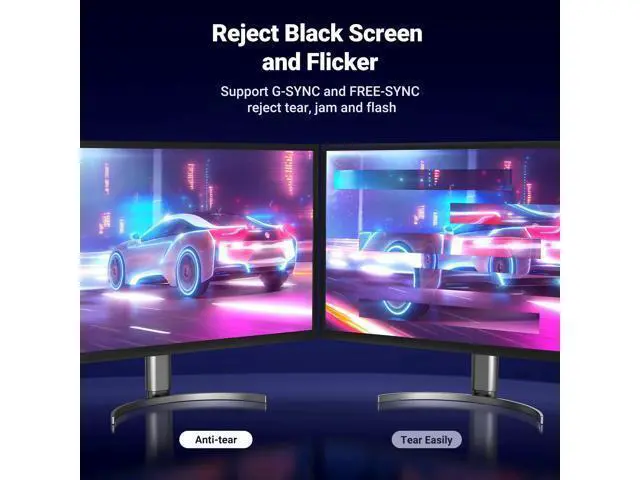 Alt view image 6 of 7 - UGREEN 8K DisplayPort Cable, DP 1.4 Display Port Cable Cord Support 8K@60Hz, 4K@240Hz, FreeSync, G-Sync, HDR, 32.4Gbps for HDTVs, Displays, Monitors, Graphics, PC, 3.3FT