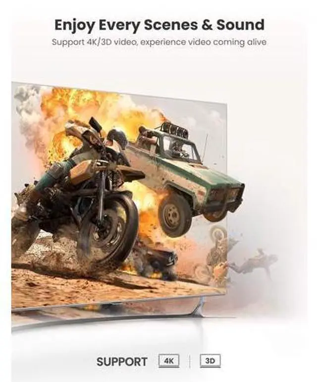 Alt view image 4 of 6 - UGREEN HDMI Switch 4K@60Hz, Bi-Directional HDMI Splitter 2 in 1 Out Switcher Supports UHD 3D HDR Compatible with PS5, PS4, Xbox Series X/S, Roku, Fire Stick, Black