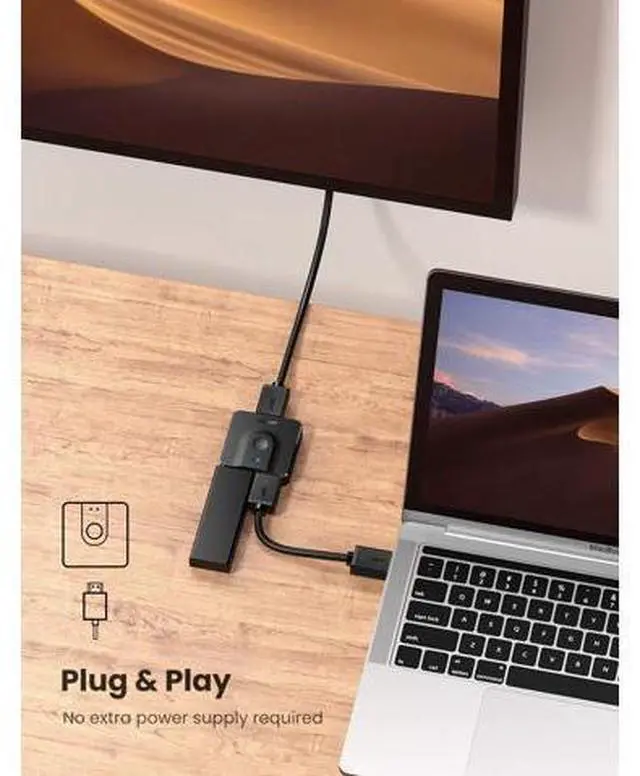 Alt view image 5 of 6 - UGREEN HDMI Switch 4K@60Hz, Bi-Directional HDMI Splitter 2 in 1 Out Switcher Supports UHD 3D HDR Compatible with PS5, PS4, Xbox Series X/S, Roku, Fire Stick, Black