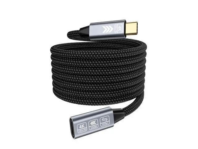 Main image of Vszerda USB C Extension Cable 16.5FT, 20Gbps/100W USB3.2 Type C Extender Cord, 4K@60Hz Video Output Nylon Braided USB C Male to Female Extension Charging Cable Compatibility with Thunderbolt 4/3