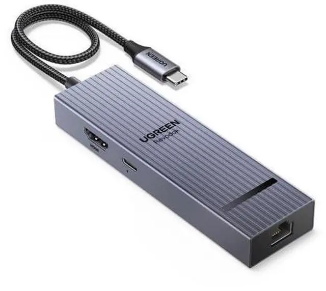 Main image of Revodok Pro 6 in 1 USB C Hub Gigabit Ethernet Adapter with 4K 60Hz HDMI, 100W PD Charging, 10Gbps USB A&C 3.2 Data Ports Compatible with Mac M1, M2, M3, iPad, iPhone 16 Pro/Pro Max, Steam Deck