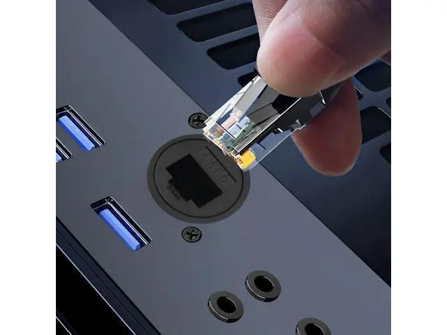 Alt view image 4 of 6 - Vszerda RJ45 Panel Mount Adapter - 8P8C Female-to-Female Connector, Compatible with CAT6A/CAT6/CAT5E/CAT5, XLR/D-Panel Mountable, Network Port Extender for LAN (5 Packs)