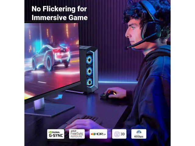 Alt view image 5 of 7 - UGREEN 16K 10FT DisplayPort Cable 2.1 DP2.1 40Gbps Support 8K@240Hz 4K@240Hz HDR, HDCP, DSC 1.2a, Braided Display Port Cable Cord Compatible FreeSync G-Sync Video Card Monitor