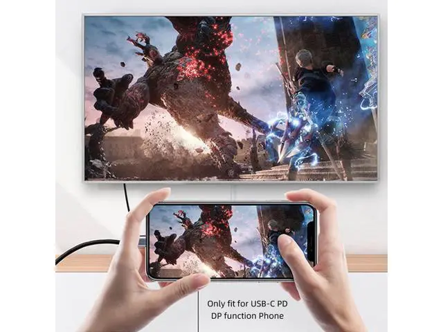 Alt view image 6 of 7 - Vszerda USB-C Type C Female Source to HDMI Sink HDTV Adapter 8K@60hz 4K@120hz for Tablet & Phone & Laptop
