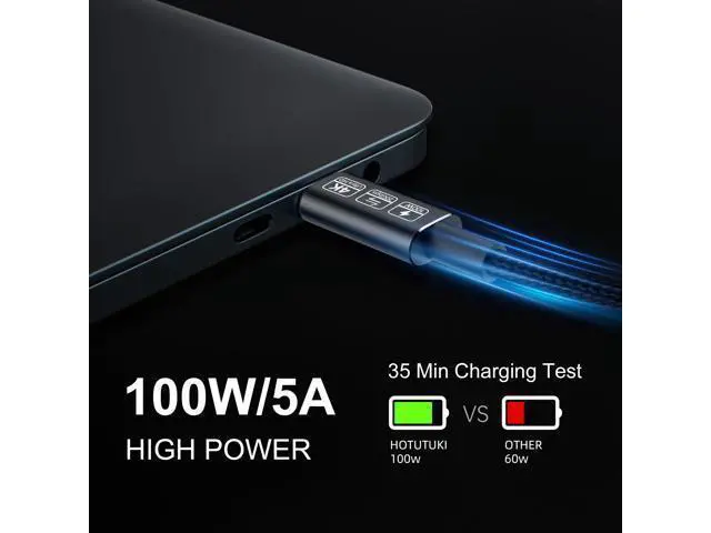 Alt view image 5 of 7 - Vszerda Extra Long USB c Cable 16.4FT, 20Gbps Data Transfer,100W USB C 3.2 Gen 2 Cable, 4K@60Hz Video and Audio Output Cord, 20V/5A USB C to C Male Cable, USB c to USB c Long Video