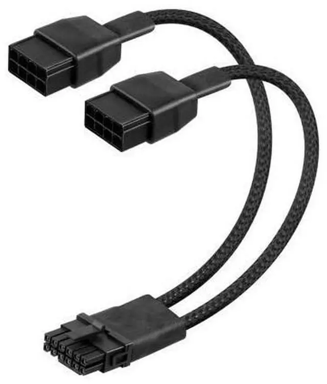 Main image of Vszerda 16AWG PCIE 5.0 GPU Power Extension Cable,12VHPWR 16 Pin(12+4) GPU Male to 2 X 8Pin PCIE Female Splitter Power Sleeved Cable for 16Pin(12+4) GPU,RTX 40/50 Series Graphics Cards(0.3M/0.98FT)