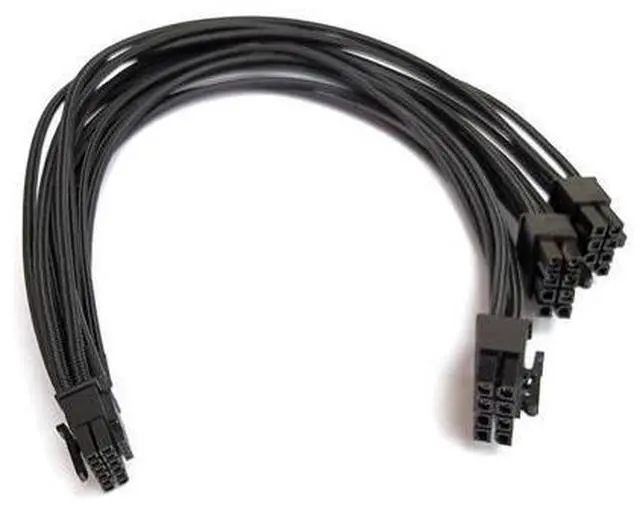 Main image of Vszerda PCIE 5.0 Power Supply 3x8 Pin to 16Pin Mini 12+4Pin 12VHPWR 600W PSU Extension Cable for RTX 3090Ti,4070Ti 4080,4090 Graphics Card A SUS, E VGA, Seasonic Modular Power Supply 16AWG27.5Inch
