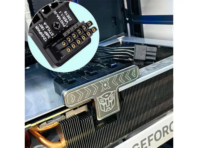 Alt view image 5 of 7 - Vszerda ATX3.0 GPU PCI-E 5.0 Connector, 90 Degree Down Angled 12V HPWR Power Modular to Three ATX 8P Adapter for 4080 5090TI 12+4P Graphics Card