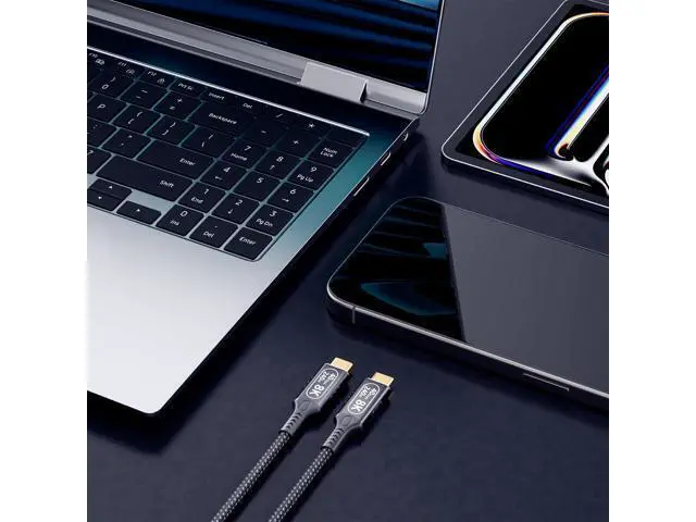 Alt view image 6 of 7 - long usb c to usb c cable 10ft/3 M Compatible With Thunderbolt 4/3,usb4 cable 40gbps data,type c 240W fast charging,8K/4K HD Video for Monitor,usbc male to male apply to Laptop,Hub,Tablet,Smartphone.