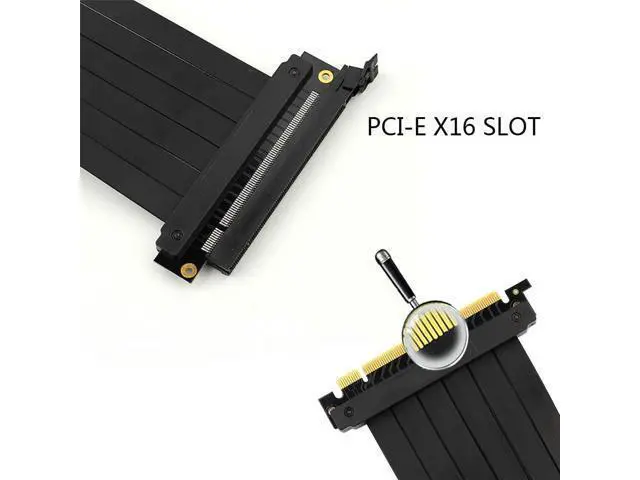 Alt view image 2 of 3 - Vszerda PCI-E 4.0 High Speed Flexible Extender Riser Cable 20cm 180 Degree