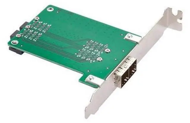 Alt view image 2 of 7 - Vszerda Dual Ports Mini SAS HD SFF-8644 to Internal SAS HD SFF-8643 PCBA Female Adapter with Low Profile Bracket