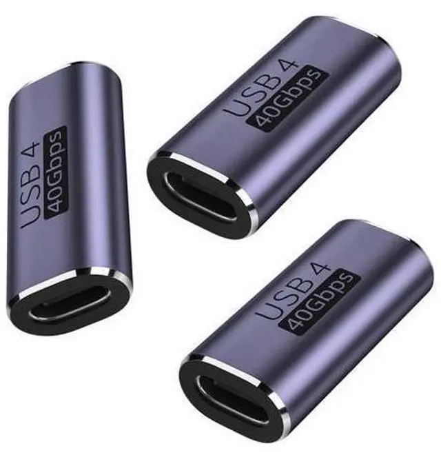 Main image of Vszerda 3pack usbc Female to Female Adapter - USB C Coupler with 240W Fast Charging & 40Gbps Data Transfer, Type c Extender with 8k@60hz Video, Compatible for MacBook, ipad, Thunderbolt 4/3