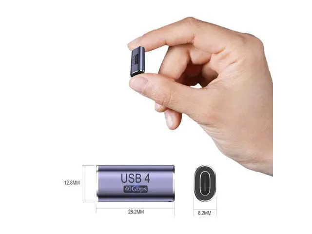 Alt view image 4 of 5 - Vszerda 3pack usbc Female to Female Adapter - USB C Coupler with 240W Fast Charging & 40Gbps Data Transfer, Type c Extender with 8k@60hz Video, Compatible for MacBook, ipad, Thunderbolt 4/3