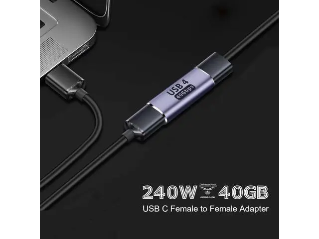 Alt view image 5 of 5 - Vszerda 3pack usbc Female to Female Adapter - USB C Coupler with 240W Fast Charging & 40Gbps Data Transfer, Type c Extender with 8k@60hz Video, Compatible for MacBook, ipad, Thunderbolt 4/3
