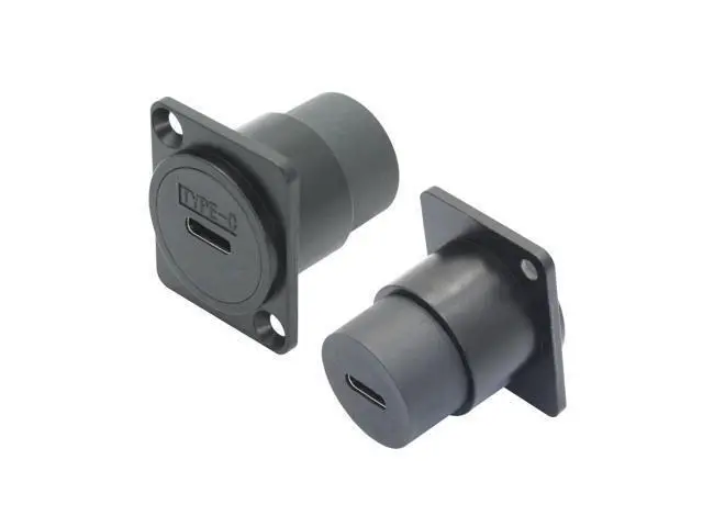 Alt view image 2 of 7 - Vszerda 2Pcs USB 3.1 Panel Mount Connector Socket, D-Type USB Type C Female to Female Panel Fixed Pass Through Module with Install Screw, 10Gbps High Speed Data Extension Adapter