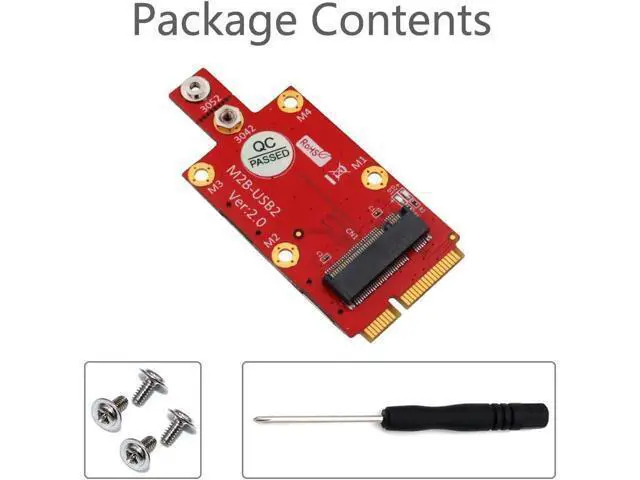 Alt view image 7 of 7 - Vszerda M.2 (NGFF) Key B to Mini PCI-E Adapter for 3G/4G/5G Module with Dual Nano SIM Card Slot (with 2 Nano SIM Card Slots)