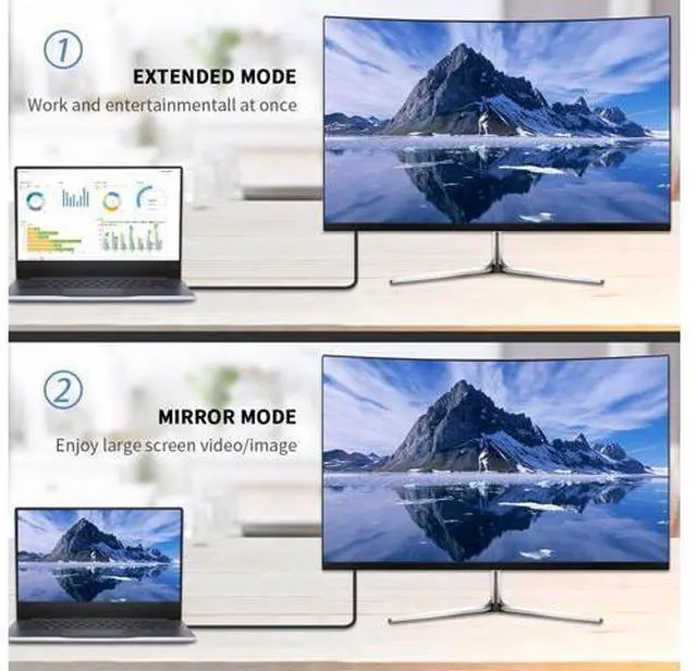 Alt view image 6 of 14 - Vszerda VGA Extension Cable, 90 Degree Up Angle VGA Cable Male to Female Extension Extender Cable 1080P Full HD for PC TV Projector,1.5ft