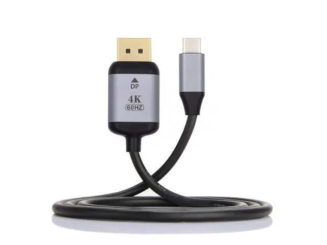 Alt view image 2 of 7 - Vszerda 1.8m USB 3.1 Type C USB-C Source to DisplayPort DP Displays Male 4K Monitor Cable for Laptop (USB-C to DP)